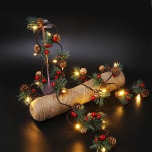 Christmas Pine Needles Colorful Light Pine Cone Upgrade Style String Lamp Length: 2m