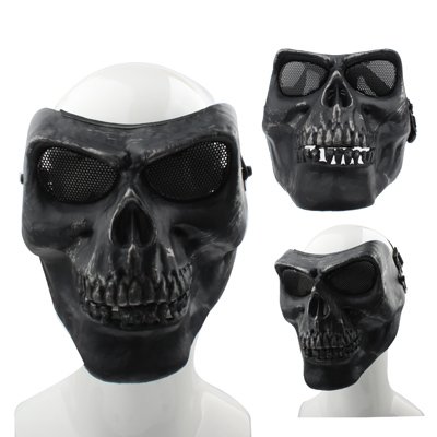 S-OG-1629B_1.jpg High Intensity Terrifying Evil Facepiece Skeleton Anti BB Bomb Face Mask with Elastic Bands - Image 2