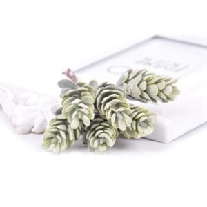 2 Bunches Artificial Flowers Plant Pine Cone Bouquet for Wedding Christmas Decoration