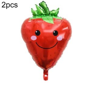 2 PCS Cartoon Vegetables and Fruits Aluminum Film Balloon Children Party Decoration Supplies Inflatable Toys