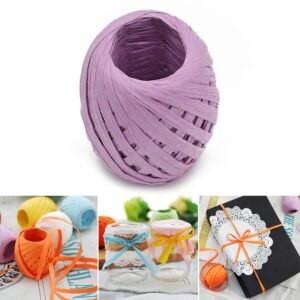 20M Paper Rope Raffia Ribbon Natural Lace Rope Gift Box Wrapping DIY Decoration