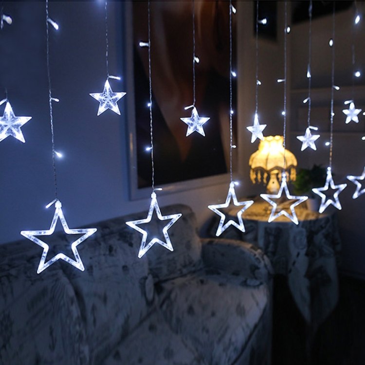 TBD048939801A_4.jpg 220V EU Plug LED Star Light Christmas lights Indoor/Outdoor Decorative Love Curtains Lamp For Holiday Wedding Party lighting - Image 5
