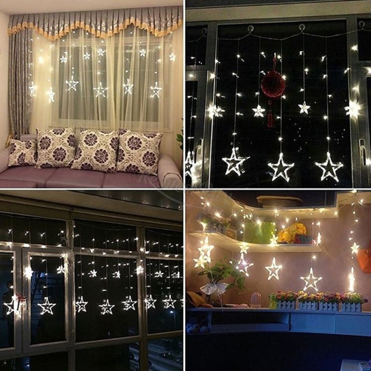 TBD048939801A_5.jpg 220V EU Plug LED Star Light Christmas lights Indoor/Outdoor Decorative Love Curtains Lamp For Holiday Wedding Party lighting - Image 6