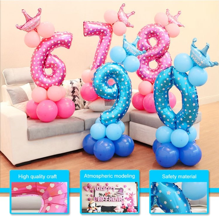 TBD050085701_B1.jpg Number Foil Balloon Happy Birthday Decoration - Image 3