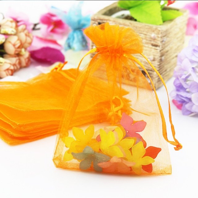 TBD050165601A.jpg 100 PCS Organza Gift Bags Jewelry Packaging Bag Wedding Party Decoration, Size: 7x9cm