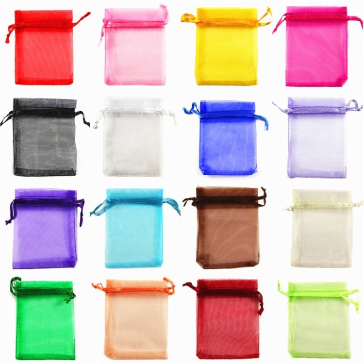 TBD050165601A_4.jpg 100 PCS Organza Gift Bags Jewelry Packaging Bag Wedding Party Decoration, Size: 7x9cm - Image 5