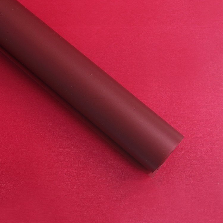 20 sheets / pack flower wrapping paper matte paper gift paper translucent wrapping paper material, colour: wine red