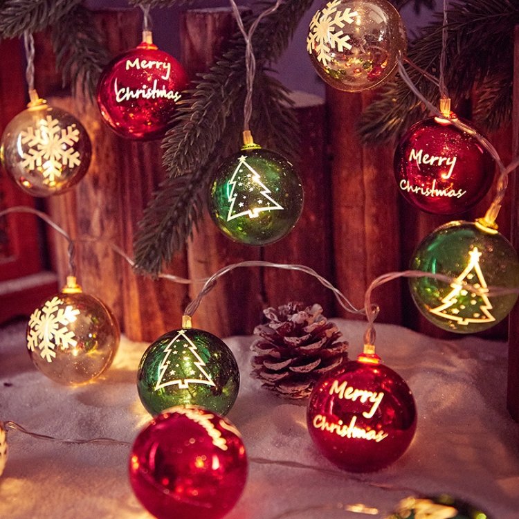 led christmas decorative ball lights party scene arrangement lantern string, spec: