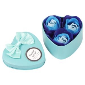 3 Soap Flowers Valentine's Day Gifts Tanabata Gifts Wedding Creative Gifts Heart Shaped Iron Box Roses