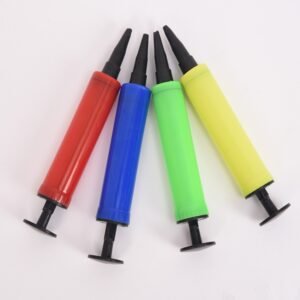 Balloon Pump Mini Plastic Hand Held Balloon Inflator Air Pump Portable Decoration Tools, Color and Type Random